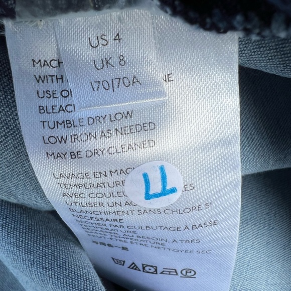 👋🎯NWOT FP We The Free Highlands Denim Mini Skirt Blue Size 4 - Picture 11 of 12